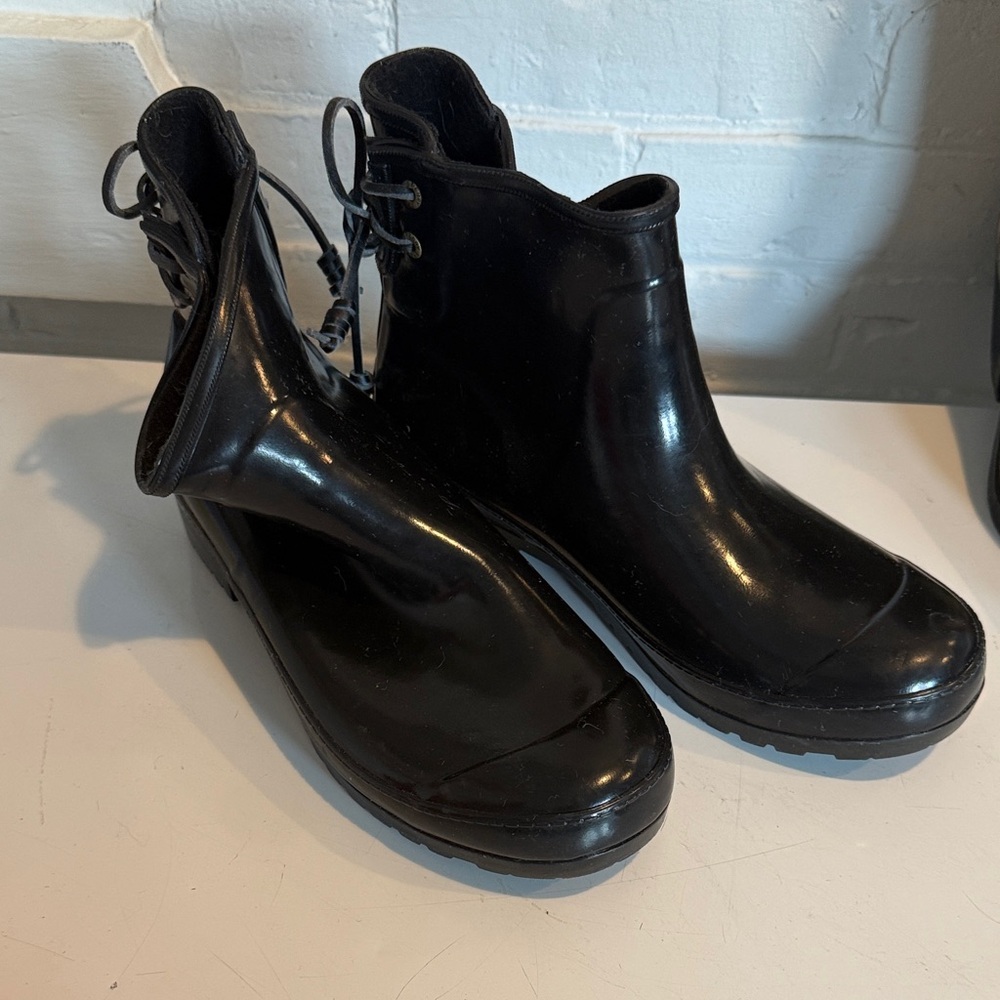 Sperry TopSiders Black Women's Ankle Rain Boots